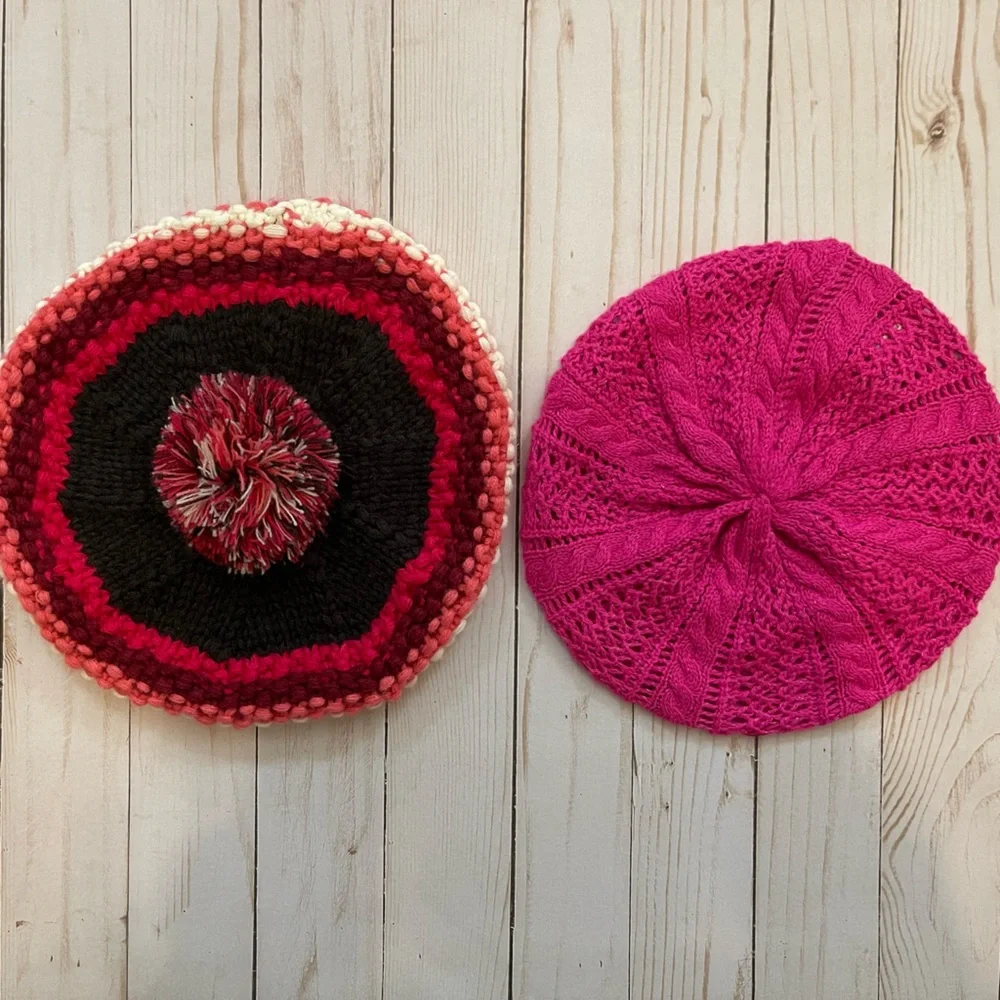 Girls beret hat bundle